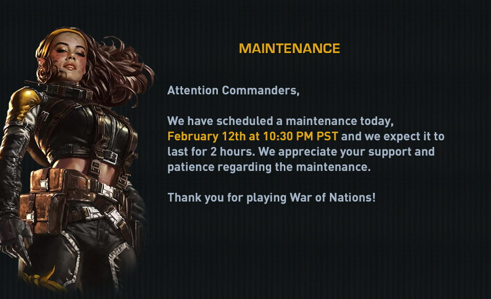 Game News - Maintenance (Feb 12th) – PopReach Support